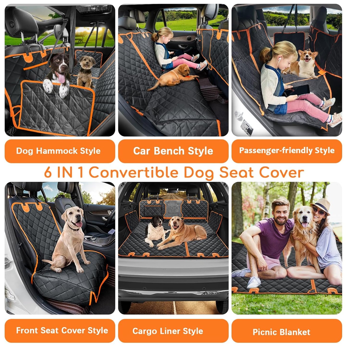 Ultimate 4-in-1 Dog Car Seat Cover